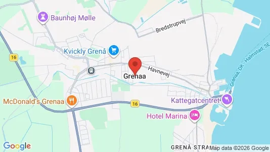 Hoteller til salg i Grenaa - kort over placeringen