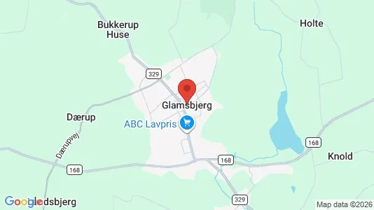 Hoteller til salg i Glamsbjerg - kort over placeringen