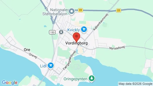 Restaurantlokaler til leje i Vordingborg - kort over placeringen