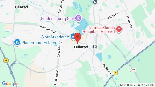 Restaurantlokaler til leje i Hillerød - kort over placeringen
