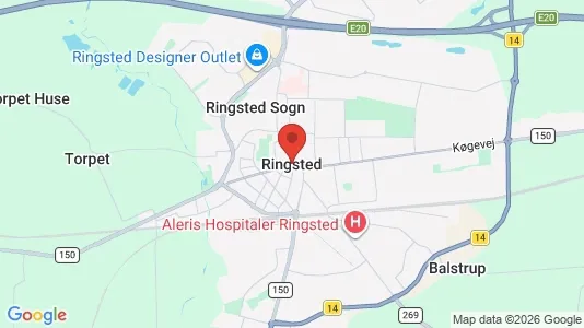 Restaurantlokaler til leje i Ringsted - kort over placeringen