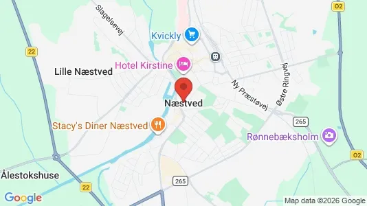 Restaurantlokaler til leje i Næstved - kort over placeringen