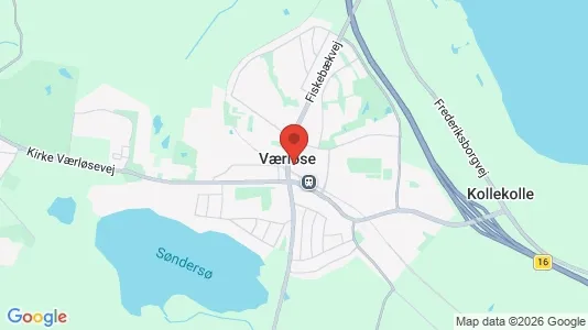 Restaurantlokaler til leje i Værløse - kort over placeringen