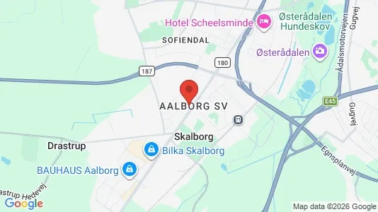 Restaurantlokaler til leje i Aalborg SV - kort over placeringen