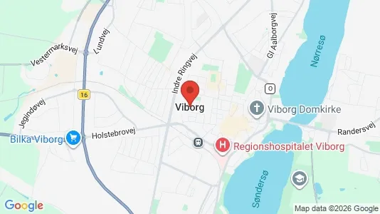 Restaurantlokaler til leje i Viborg - kort over placeringen