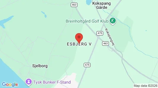Hoteller til salg i Esbjerg V - kort over placeringen