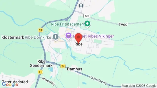 Restaurantlokaler til leje i Ribe - kort over placeringen