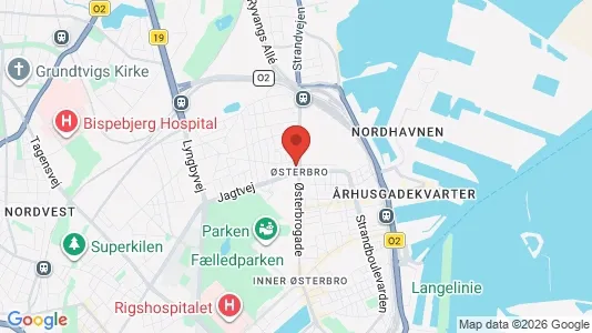 Restaurantlokaler til leje i Østerbro - kort over placeringen