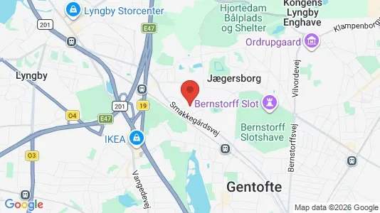 Hoteller til salg i Gentofte - kort over placeringen