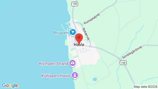 Hoteller til salg i Hasle - kort over placeringen