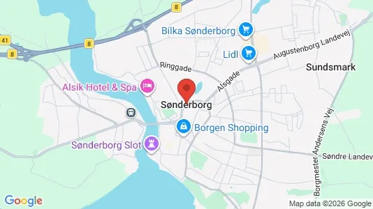 Restaurantlokaler til salg i Sønderborg - kort over placeringen