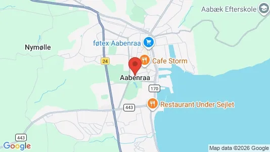 Restaurantlokaler til leje i Aabenraa - kort over placeringen