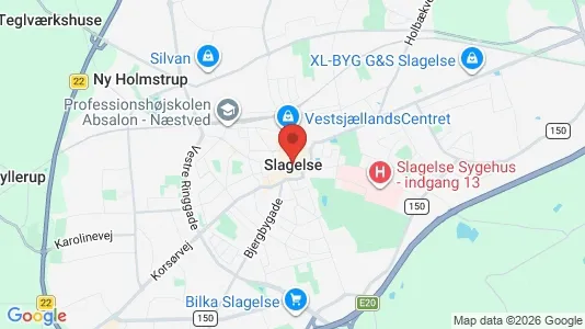 Restaurantlokaler til leje i Slagelse - kort over placeringen