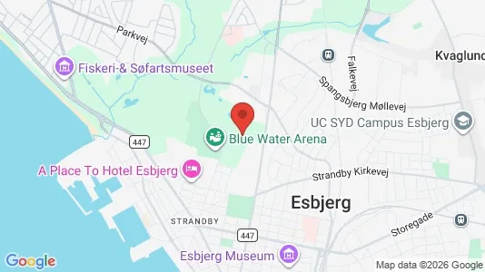Butikslokaler til leje i Esbjerg Centrum - kort over placeringen