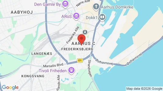 Restaurantlokaler til leje i Århus C - kort over placeringen