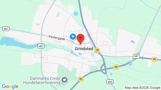 Restaurantlokaler til leje i Grindsted - kort over placeringen