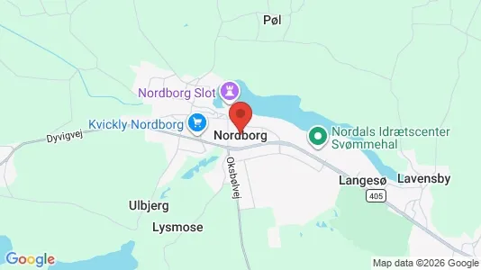 Restaurantlokaler til leje i Nordborg - kort over placeringen
